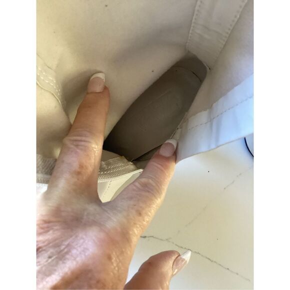 Zara Womens Euro Off White Mid Height 4” Boot Sz 38 (7.5) Zip Closure - Picture 13 of 14